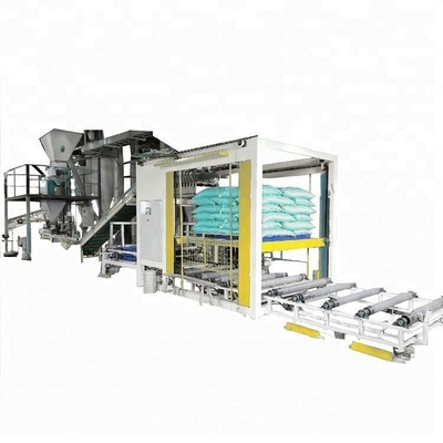 Máquina de paletização industrial de alta capacidade para 12000 kg e manuseio de sacos para alimentos para animais