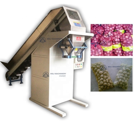 Pesagem Embalagem Equipamento de costura Saco de malha Máquina de embalagem de cebola 5kg 10kg para cebola