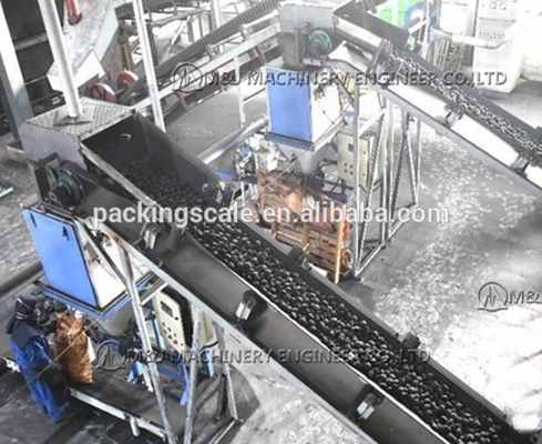 Máquina de embalagem de carvão vegetal com linha de embalagem automática de peso