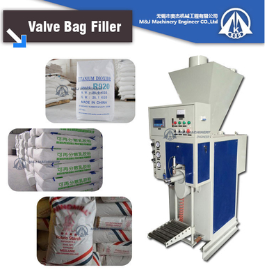220-415V Máquina de embalagem de mastigação de parede para 25 kg de pó de bentonita em saco de válvula