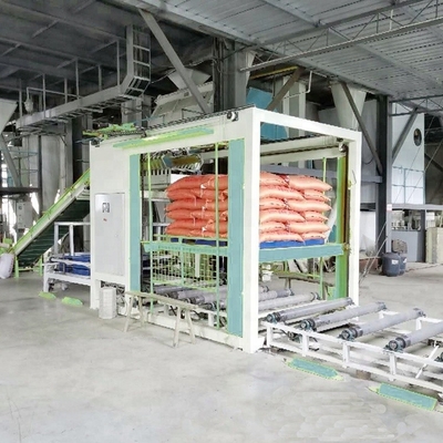 Empilhadeira de sacos transportadores para paletes para sacos de alimentos para animais Velocidade de empilhamento 600-800 sacos/hora