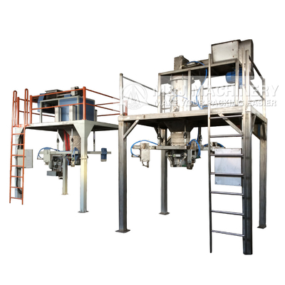 Equipamento de embalagem de toneladas de areia a granel controlado por PLC para enchimento e embalagem semiautomáticos
