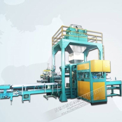Máquina de embalagem de farinha totalmente automática para fábrica 6 sacos/min 10kg 25kg 50kg