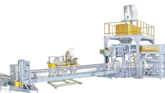 precisão Pacote automático de pesagem e costura para linha de embalagem de produção de paletização