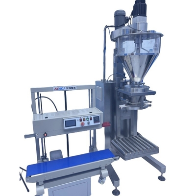 Máquina de embalagem de sal semiautomática para sacos e bolsas de pó de 5 kg, 10 kg, 20 kg, 25 kg e 50 kg