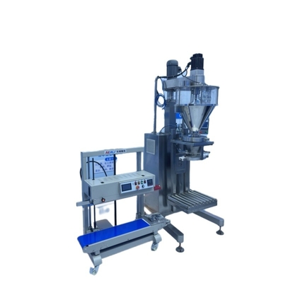 Máquina de embalagem de sal semiautomática para sacos e bolsas de pó de 5 kg, 10 kg, 20 kg, 25 kg e 50 kg