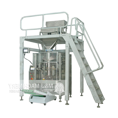 Máquina de embalagem de grãos de arroz totalmente automática e acionada a eletricidade para alimentos em sacos 100-2000g