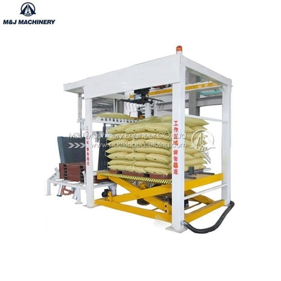 Altura de empilhamento personalizável de 1300-1800 mm para máquina de paletização de sacos totalmente automática