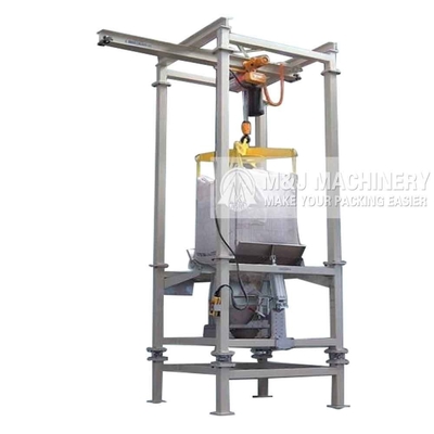Desenho sanitário Semi-automático 1500kg Big Bag Descharger com papel material de embalagem