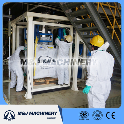 Desenho sanitário Semi-automático 1500kg Big Bag Descharger com papel material de embalagem