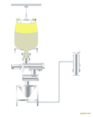 1.2kw Sistema de descarga de sacos jumbo de pó de plástico a motor elétrico para a indústria química